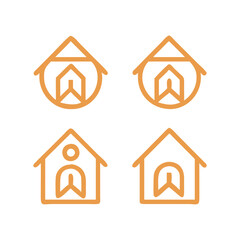 Modern home and shelter icons set flat design vector illustration scalable graphic art