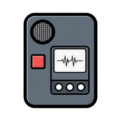 Medical Device with Heartbeat Monitor Display.