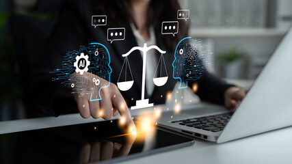 AI in law and the future of the legal justice system. A concept of AI assisting in legal debate,...