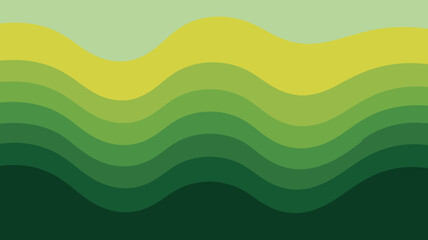 Obraz premium An abstract background featuring undulating waves of color transitioning from light yellow at the top to dark green at the bottom high quality professional detailed modern