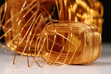 Copper windings different sizes from electric current transformers