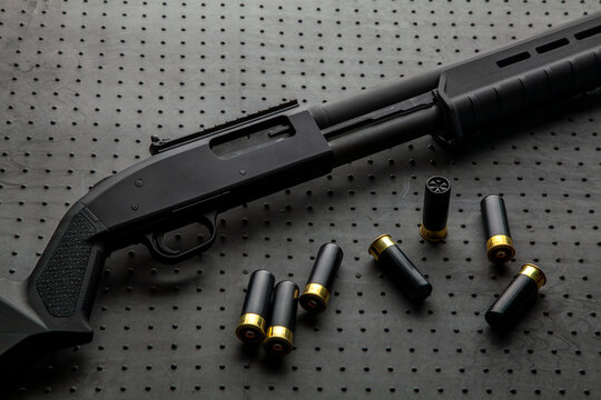 Tactical Pump Action Shotgun With Shells