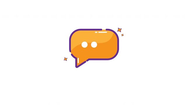Orange cartoon speech bubble suitable for adding text or dialogue in designs. Perfect for comic strips, social media posts, or presentations.