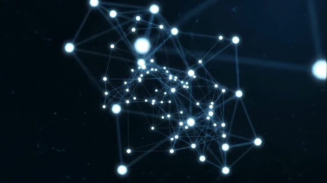 Complex network structure of interconnected nodes and lines in a dark environment viewed from a distant perspective
