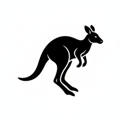 Fototapeta premium kangaroo icon silhouette illustration for wildlife, nature, and australian animal design