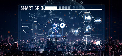 Smart grid system integrating renewable energy sources, energy storage, smart inverters, and demand...