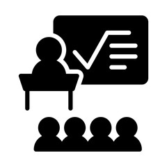 teacher glyph icon 