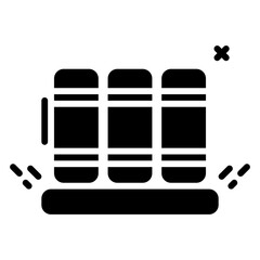 bookshelf glyph icon