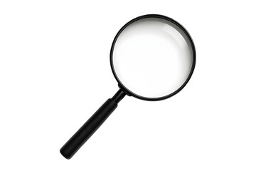 magnifying glass on transparent background