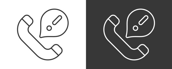 Obraz premium Emergency Call Icon Set Vector Collection Isolated In Black And White