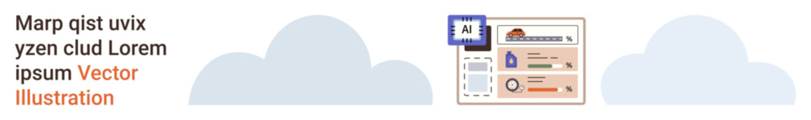 Data management, cloud computing, cybersecurity, user interface design, online storage, digital organization. User interface with text, graphics and clouds. Data management and cloud computing