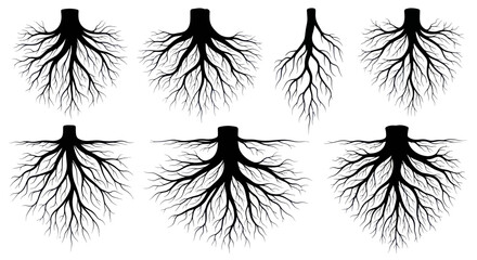 Tree Roots Silhouette Collection © ati