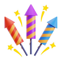 Celebration Fireworks 3D Illustration