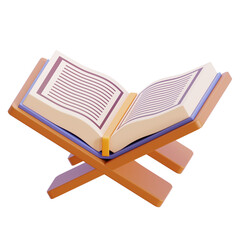 Holy Book Quran 3D Illustration