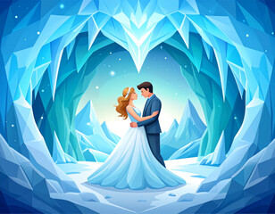 Arctic Ice Sculpture Couples