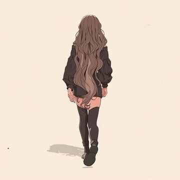 黒のワンピースを着て歩くロングヘアの女性の後ろ姿、ファッション、エモい、AI生成動画
Woman with long hair in a black dress walking from behind, fashion, emotional, AI generated video