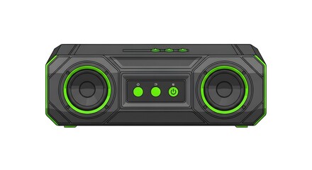 Fototapeta premium Vector Illustration of a Portable Speaker