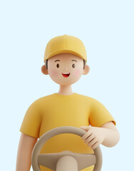 전문 직업을 가진 3D 캐릭터
