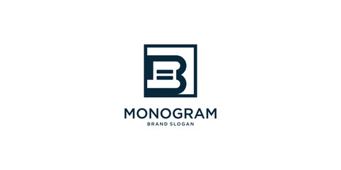 Creative Monogram letter logo with initial B with modern concept Premium Vector © arif