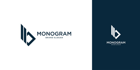 Creative Monogram letter logo with initial B with modern concept Premium Vector © arif