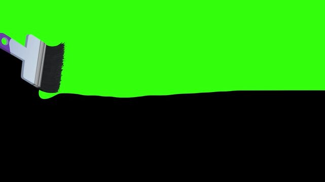 brush painting screen with green alpha channel