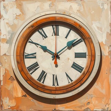 classical round Roman numeral clock