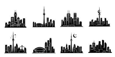 Fototapeta premium Stylized Toronto skyline vector illustration 