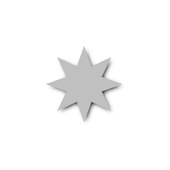 Fototapeta premium Silver Star 8Point Icon