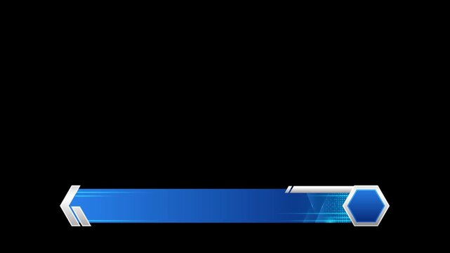 Animation hexagonal blue lower third for corporate template