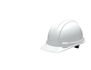Fototapeta premium Isolated bright white safety headgear on a dark backdrop