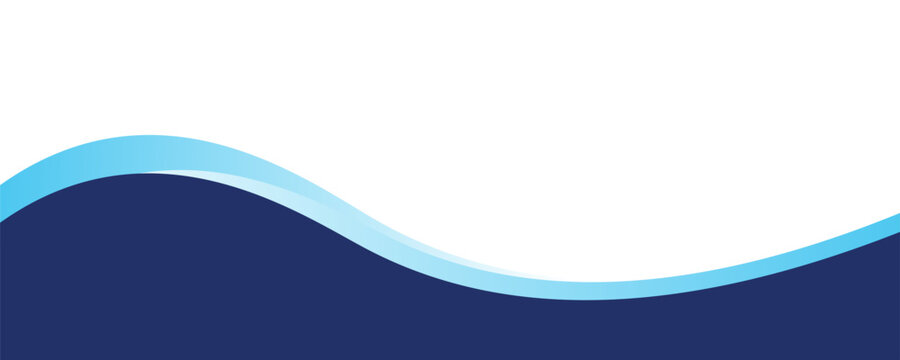 Abstract Blue Wave Header Background with Modern Corporate Curve Design