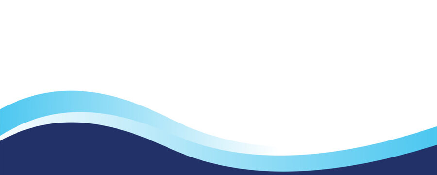 Abstract Blue Wave Header Background with Modern Corporate Curve Design