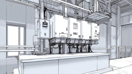 Industrial Power Distribution Equipment in Modern Facility Setup
