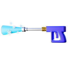 3D Realistic Cold Pressure Washer Spray Gun with Ice Snowflake Stream