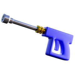 3D Render Power Washer Spray Gun Pressure Nozzle