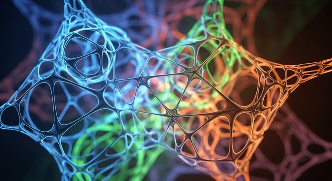 Abstract geometric network illustration