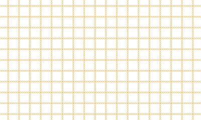 三角形を組み合わせた色んな形の模様のラインで作られた黄色い四角形のトライバルな格子柄