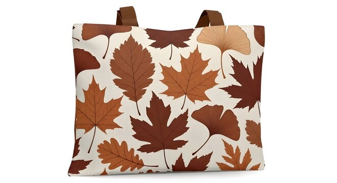 brown paper bag, tas motif daun