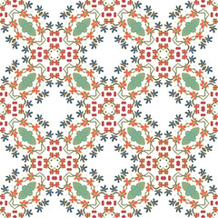 Golden - floral ornamental seamless vector pattern on white background	