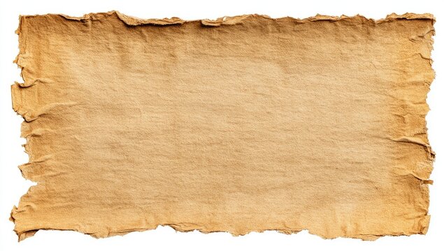 Aged, textured parchment with rough, torn edges, a blank canvas for history