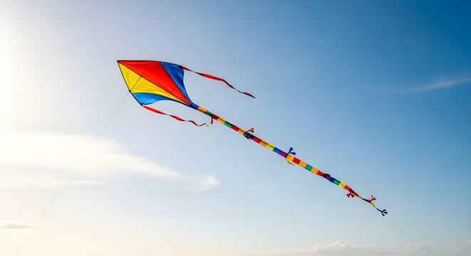 Layangan. Kite in the sky