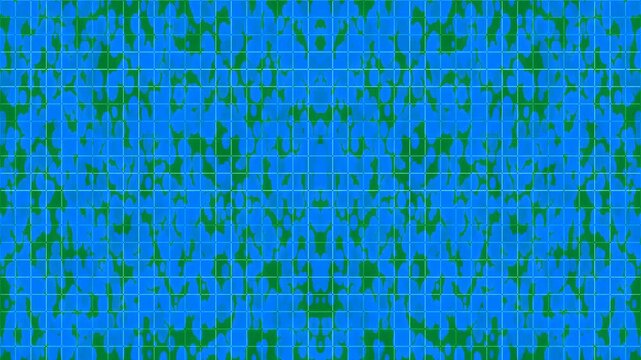 Vivid mosaic of blue and green geometric patterns for digital backgrounds