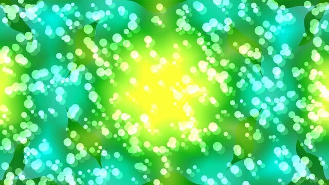 Colorful Bokeh Lights with Green and Orange Tones