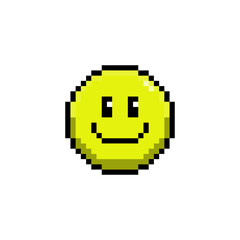 Obraz premium Emoji Pixel Art. Emoticon with Pixel Art Style
