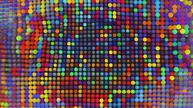 Abstract Pointillism Style Dotted Art Background