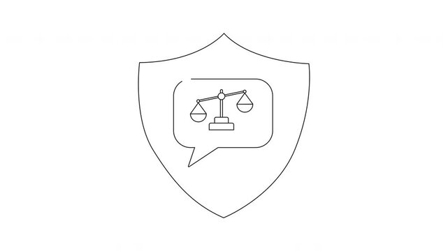 Legal Protection Shield - Justice and Law Concept Illustration.