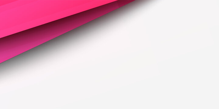 Abstract overlap papercut pink color background vector