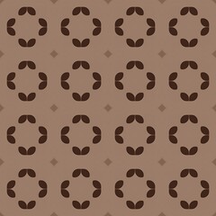 Obraz premium Seamless coffee beans pattern featuring a brown illustration of espresso seeds for a cafe wallpaper design