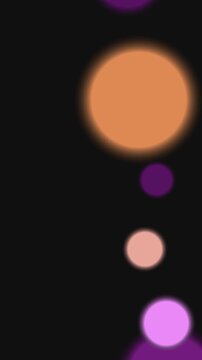 Seamless bounce Vertical Abstract Glowing Bokeh Orb Loop for Spatial Computing UI and Mindful ASMR Background