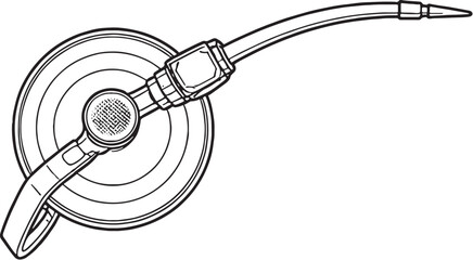 Lubrication Oil Can Line Art Top View
